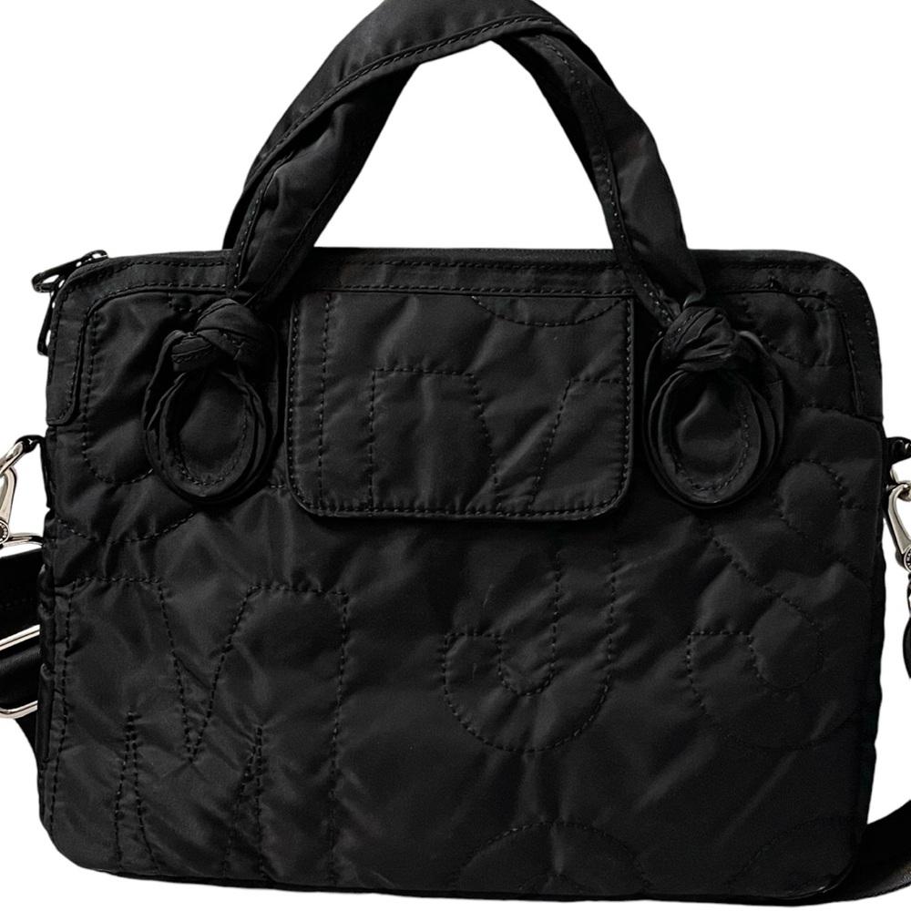 ❤️ NWOT! Marc Jacobs Black Nylon Embroidered 13” Laptop /Messenger Bag - Picture 3 of 11
